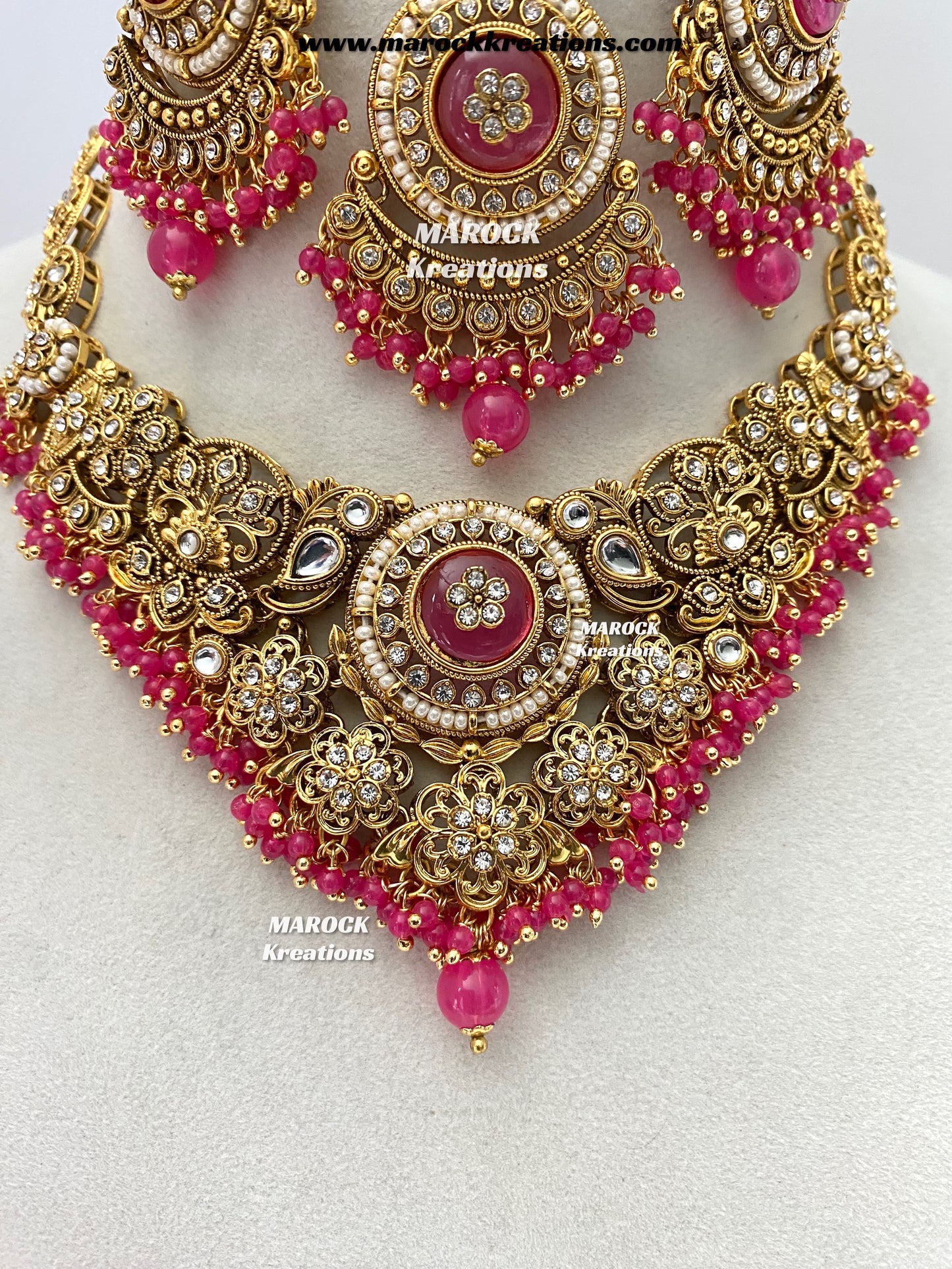 Kavitha Premium Quality Kundan Statement Necklace set