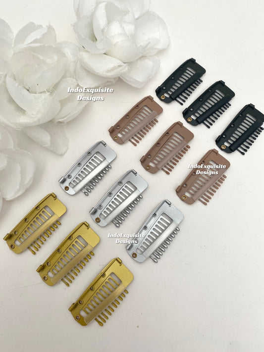 Chunni Clips with safety Pin (Pack of 3)/Hijjab pins/Veil Pins