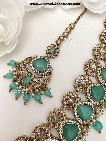 Kinjal Premium Quality Polki and Monalisa Statement Choker set