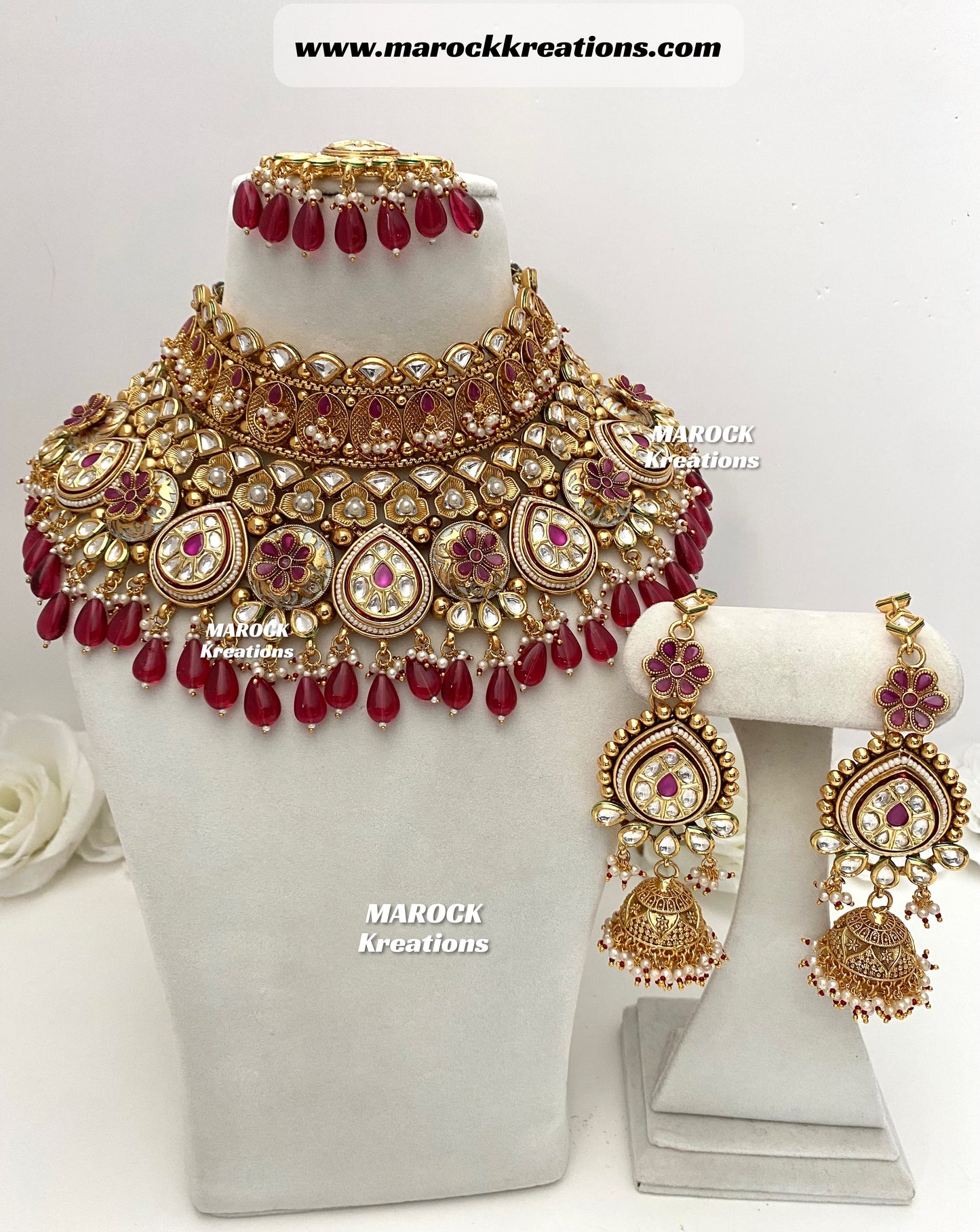 Padmavat Premium Quality Gold plated Pachi Kundan exclusive Bridal set