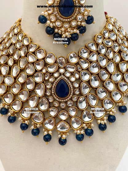 Ruhi Premium Quality Statement Kundan Necklace/Bridal set