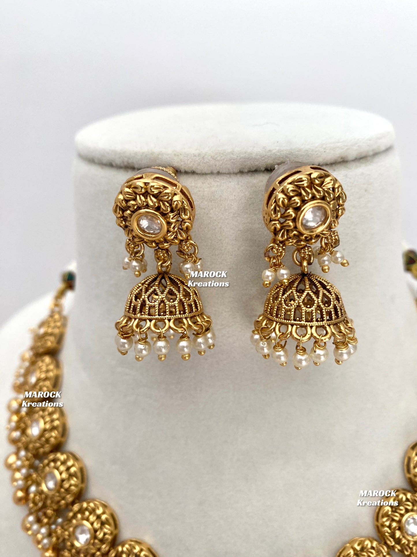 Rohini Premium Quality Gold plated exclusive Kundan Necklace set