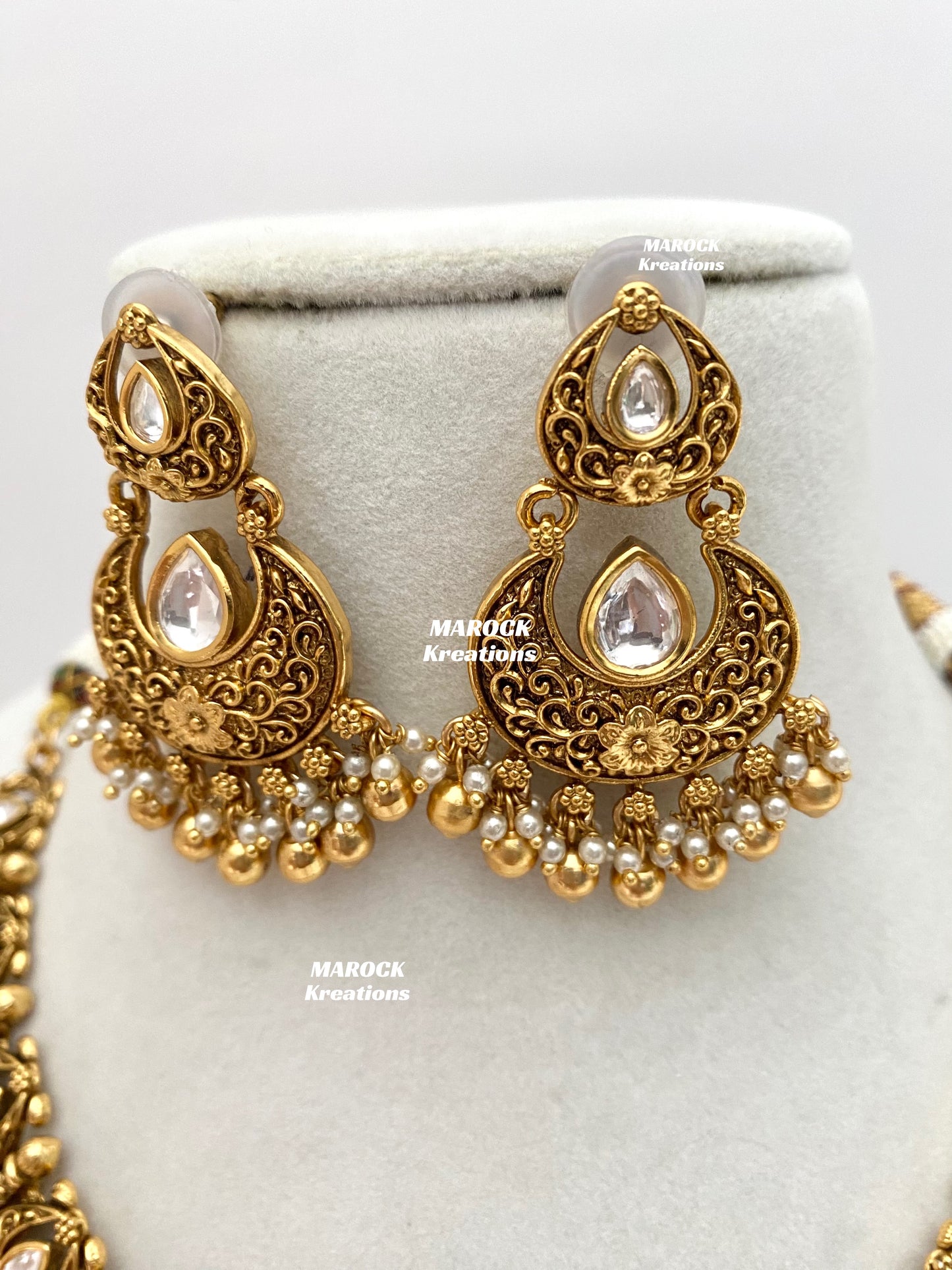 Archie Premium Quality Gold Plated Kundan Necklace set