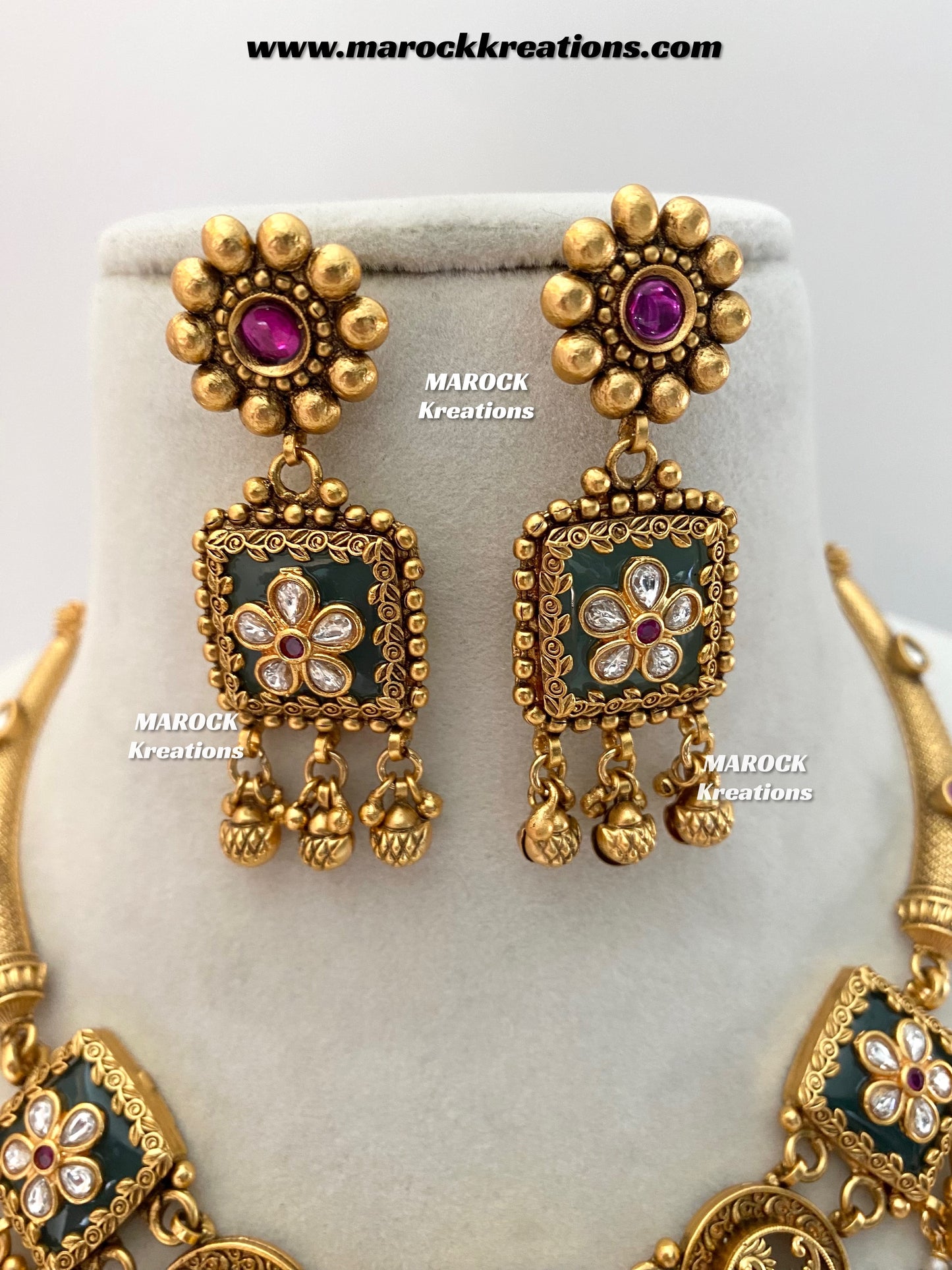 Kamini Premium Quality exclusive Gold Plated heritage necklace set