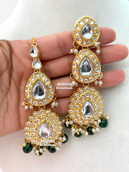 Premium Quality Thappa Kundan Necklace set/Bridal set