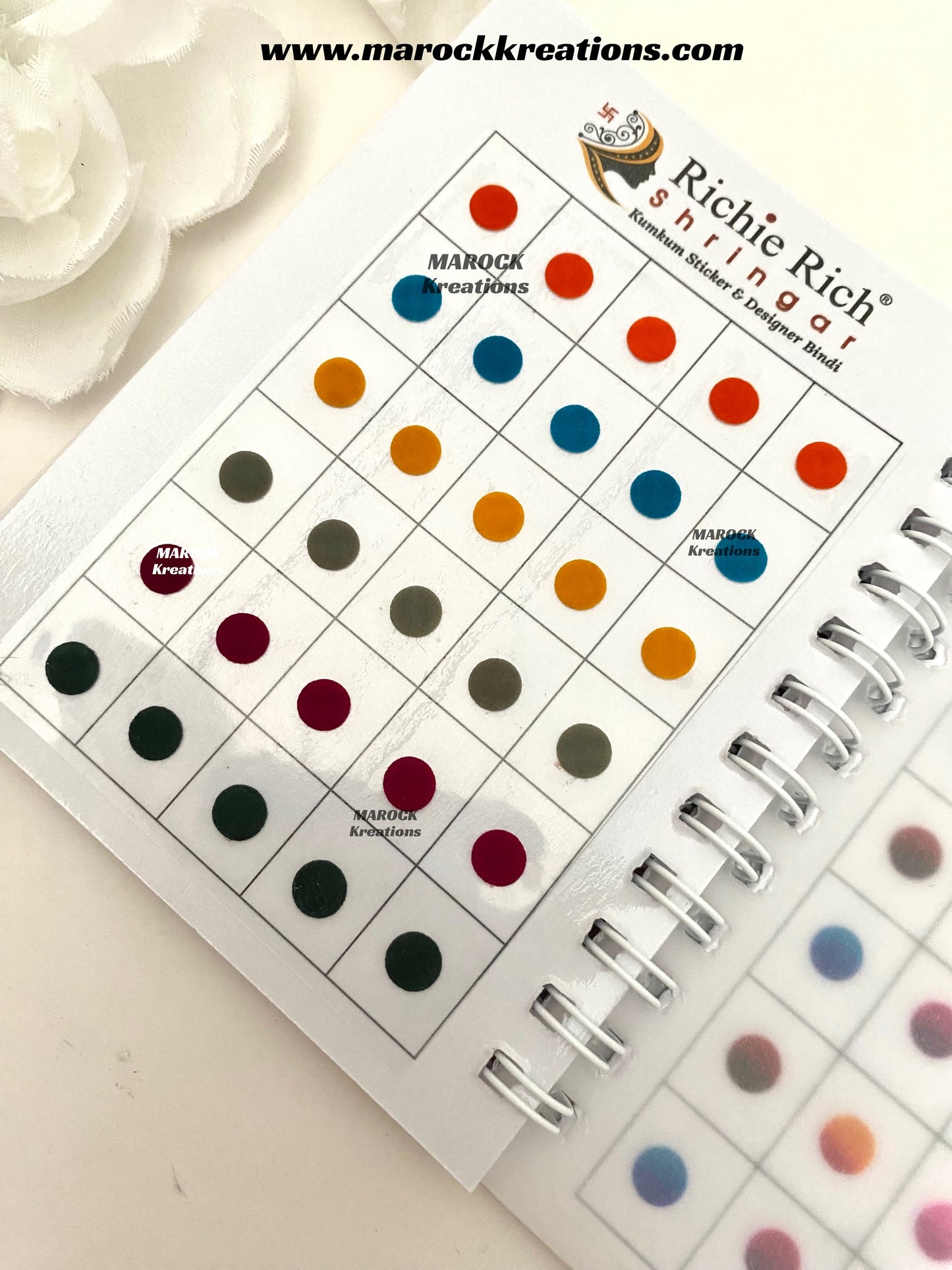 Assorted colors Bindi Mini book/Kumkum stickers book (240 bindis in a book)