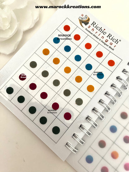 Assorted colors Bindi Mini book/Kumkum stickers book (240 bindis in a book)