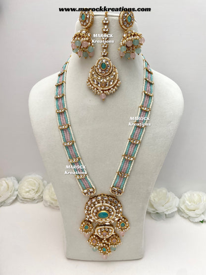 Neela Premium Quality Kundan Statement Rani haar set