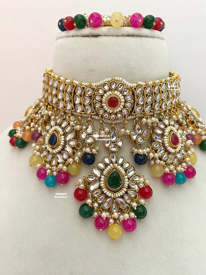 Bhavika Premium Quality Kundan choker/Necklace set