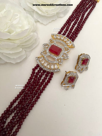 Remya Bollywood style American Diamond choker set