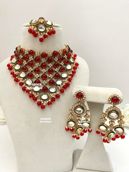Connie Premium Quality Statement Kundan Necklace/Bridal set
