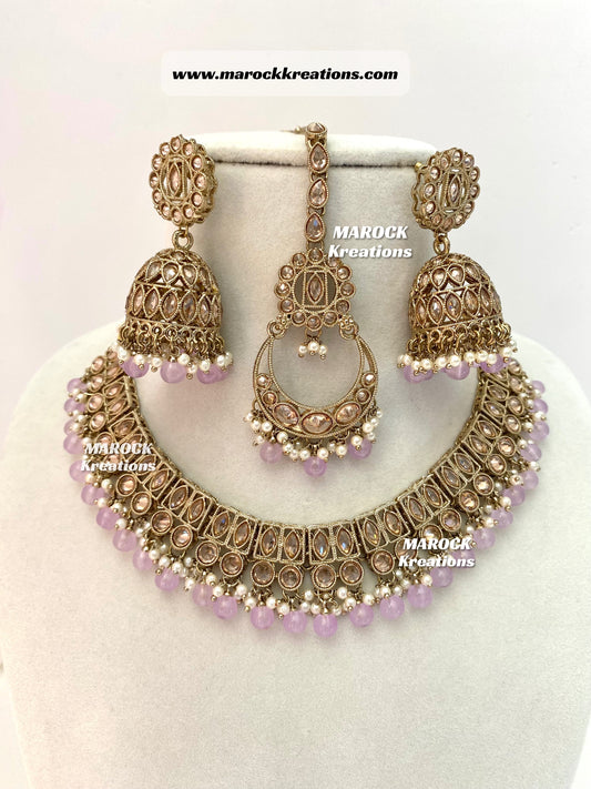 Alisha Antique Polki Choker/Necklace sets