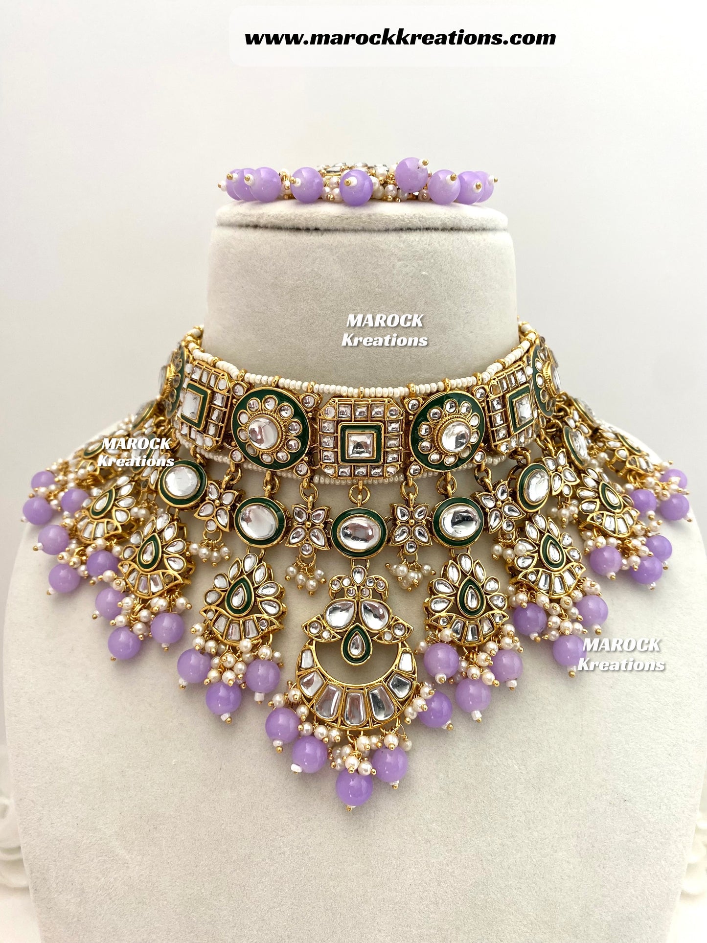 Mehak Premium Quality Kundan Statement Necklace set