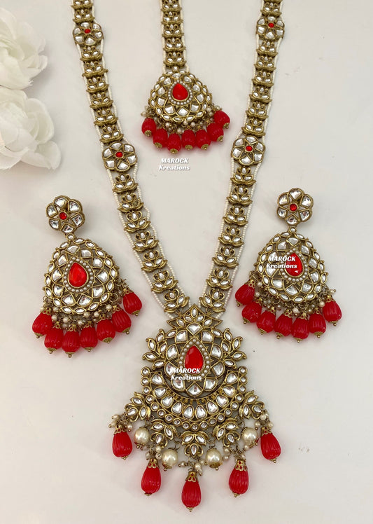 Kundan Red Rani Haar/Long necklace