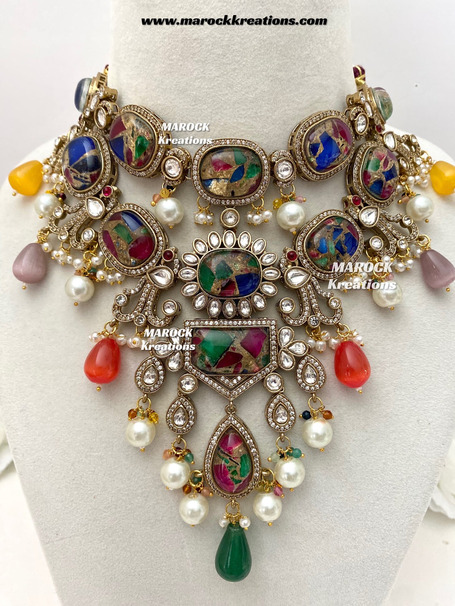 Jane Sabyasachi inspired Premium Quality  Kundan statement necklace set