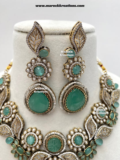 Angela Sabyasachi inspired Premium Quality Moissanite Kundan Necklace set