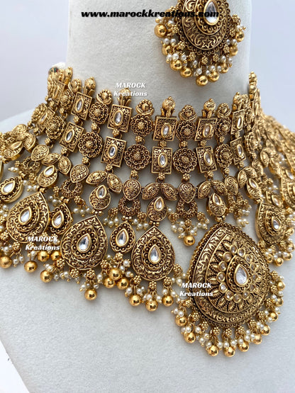 Mahreen Premium Quality Gold Plated Bridal set