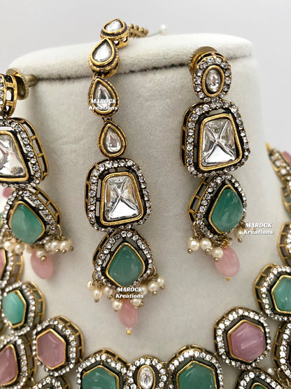 Smita Victorian Kundan Statement Necklace set