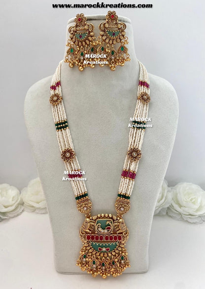 Babita Premium Quality Gold plated exclusive heritage Rani haar set