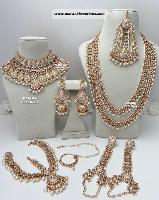 Premium Quality Kundan Meenakari Bridal set/Indian bridal jewelry