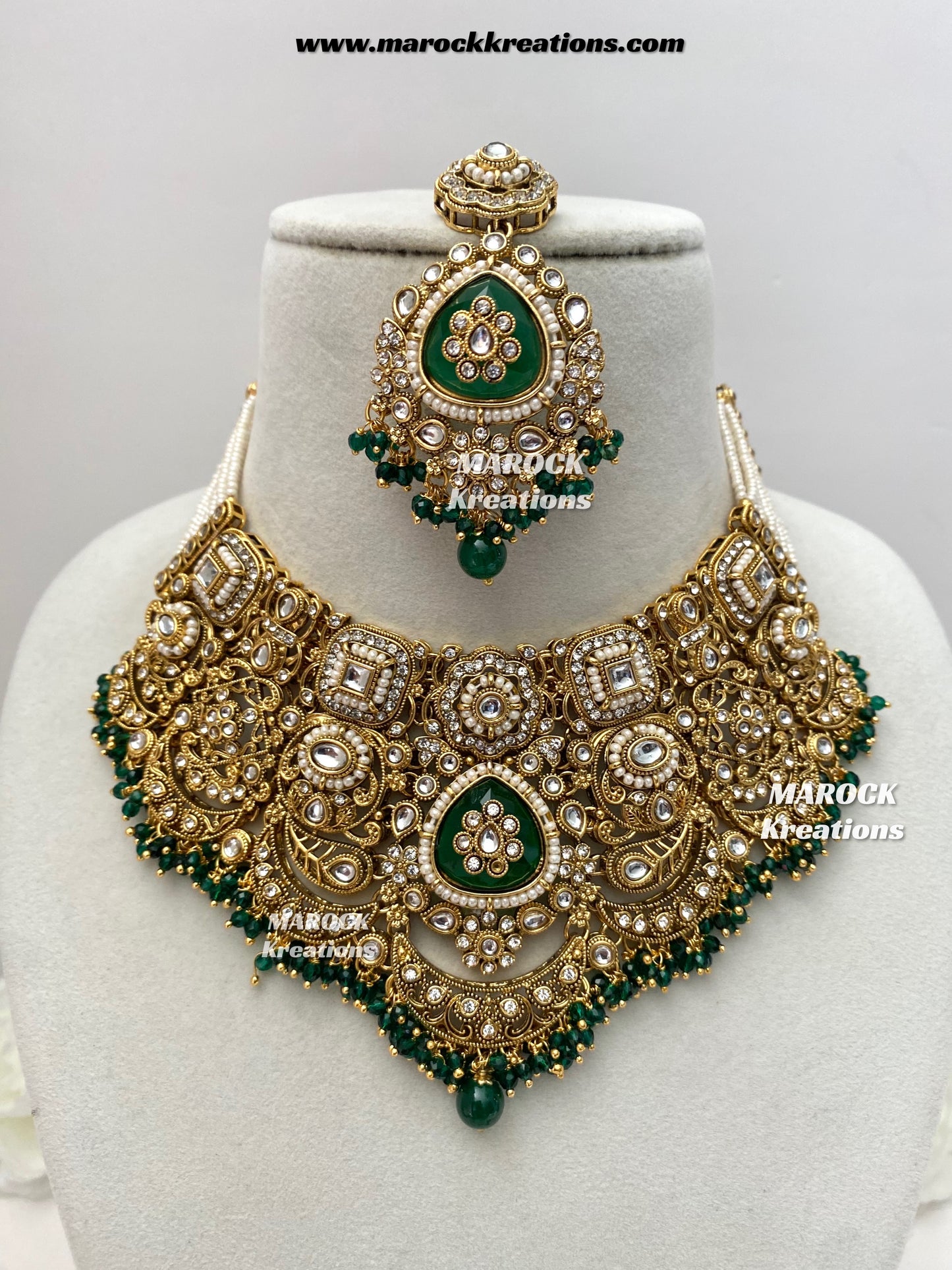 Madhavi Premium Quality Kundan Statement Bridal set