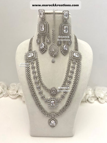 Rabia American Diamond 3 layers Rani Haar set