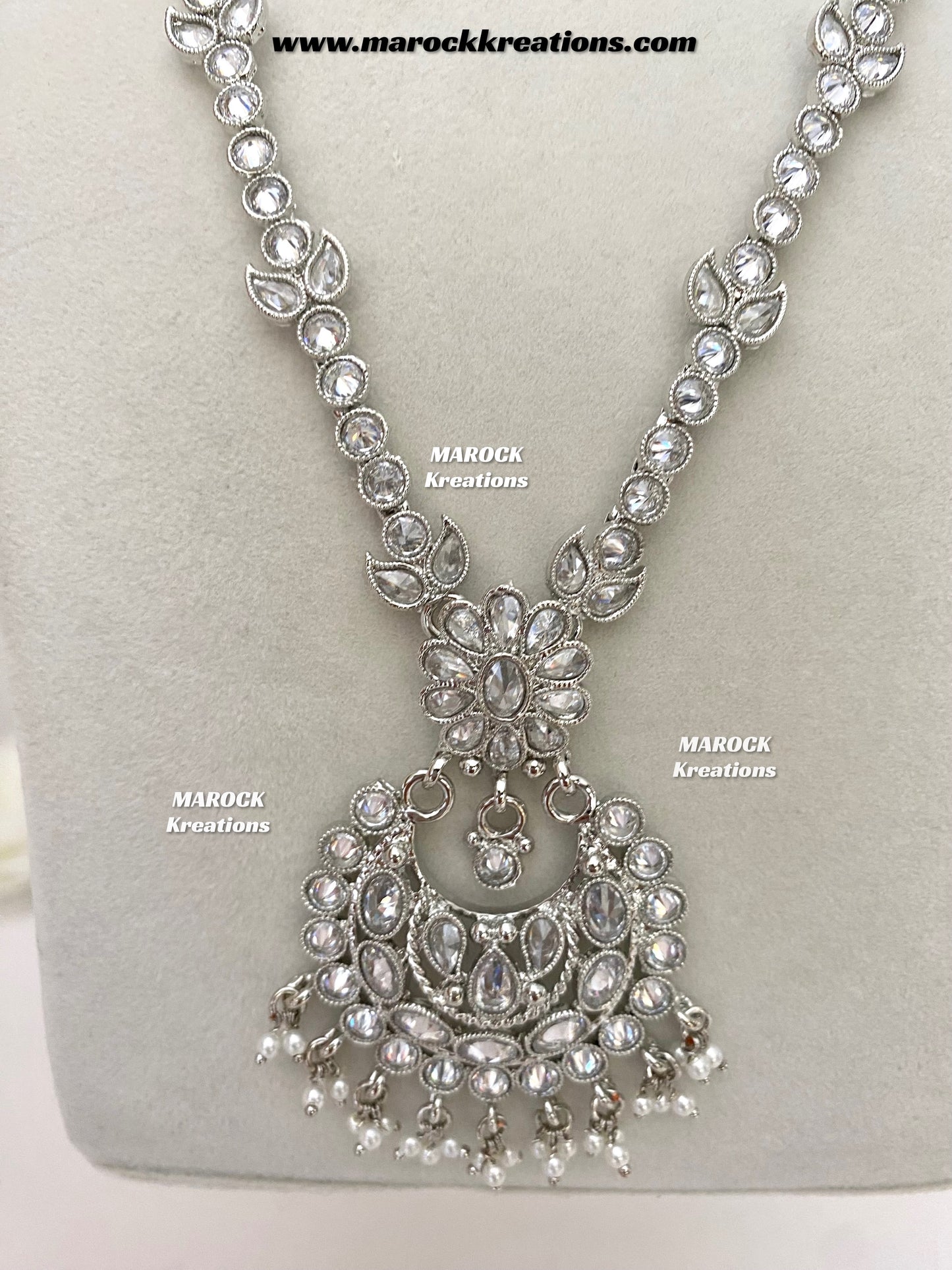 Amsa Premium Quality Polki statement Rani haar set