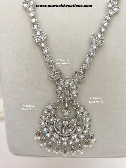 Amsa Premium Quality Polki statement Rani haar set