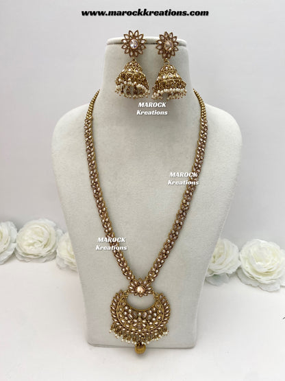 Shefali Premium Quality Polki Statement Rani haar set