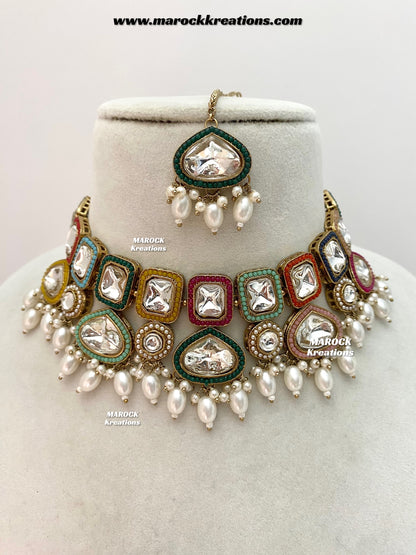 Lima Premium Quality uncut Kundan Choker/Necklace set