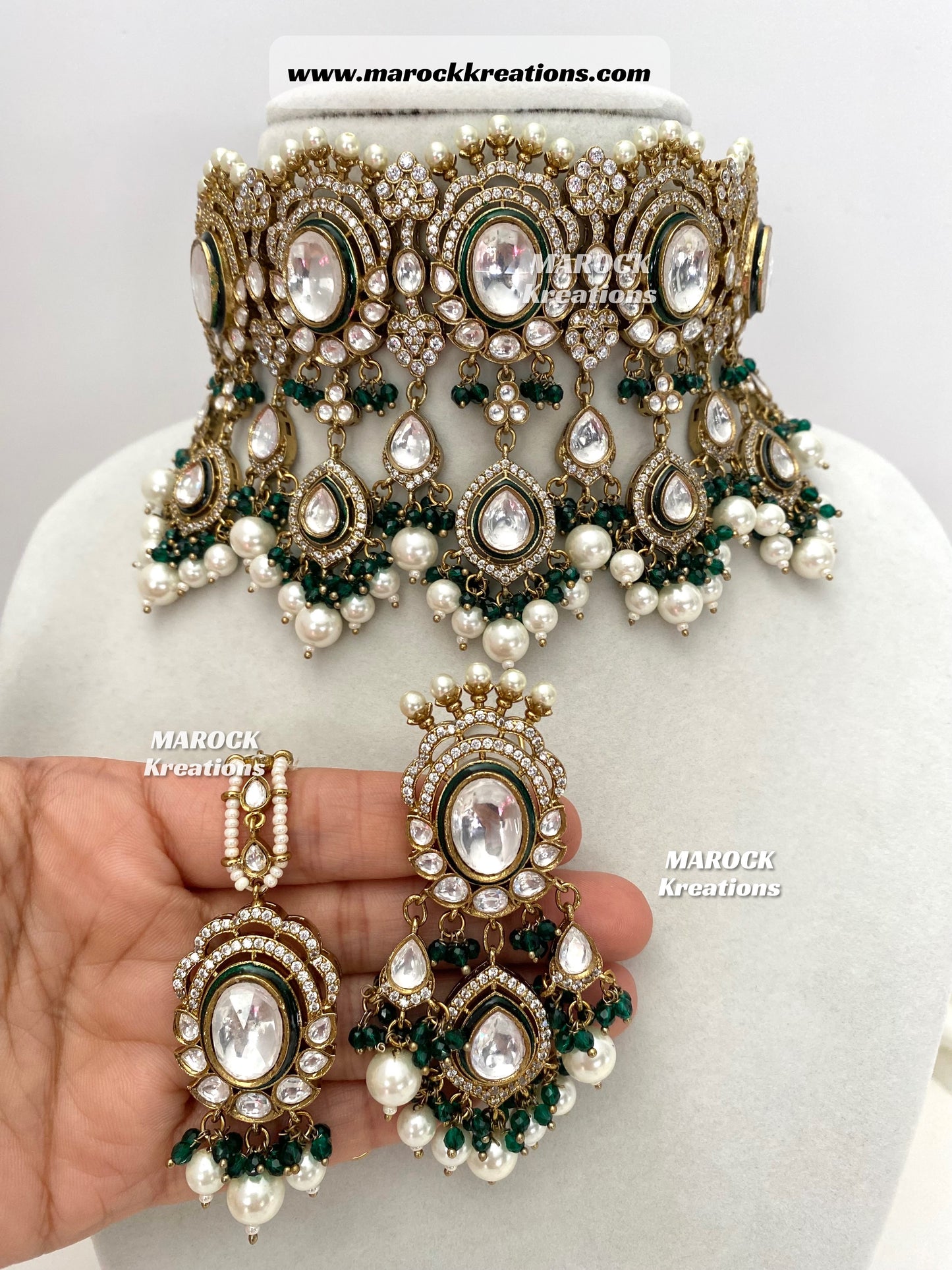 Aashna Premium Quality Moissanite Kundan exclusive choker set