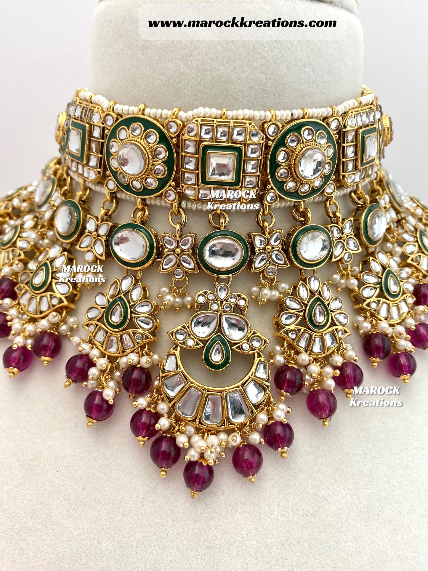 Mehak Premium Quality Kundan Statement Necklace set