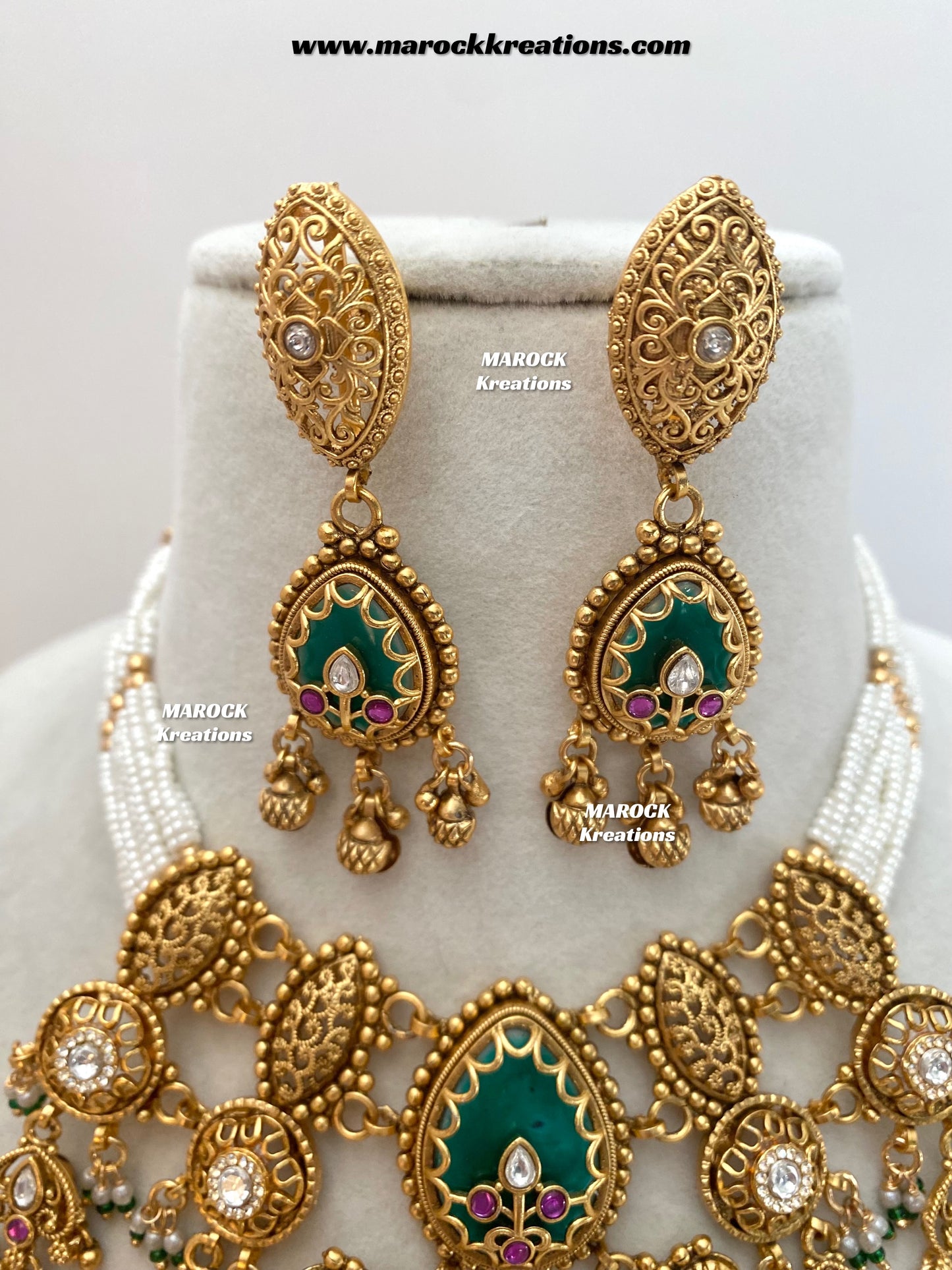 Rimal Premium Quality exclusive Gold Plated heritage necklace set