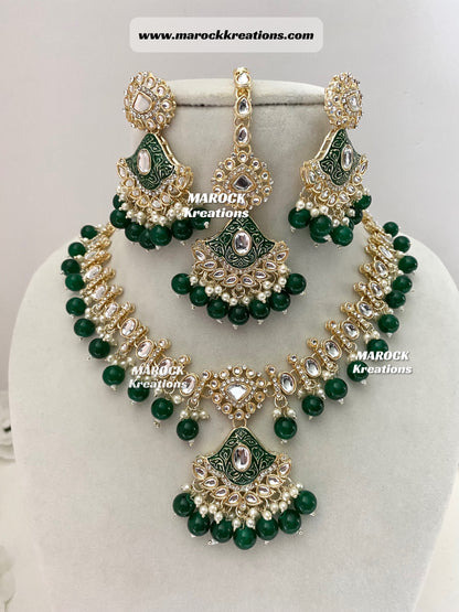 Myra Kundan Meenakari Necklace/Choker set