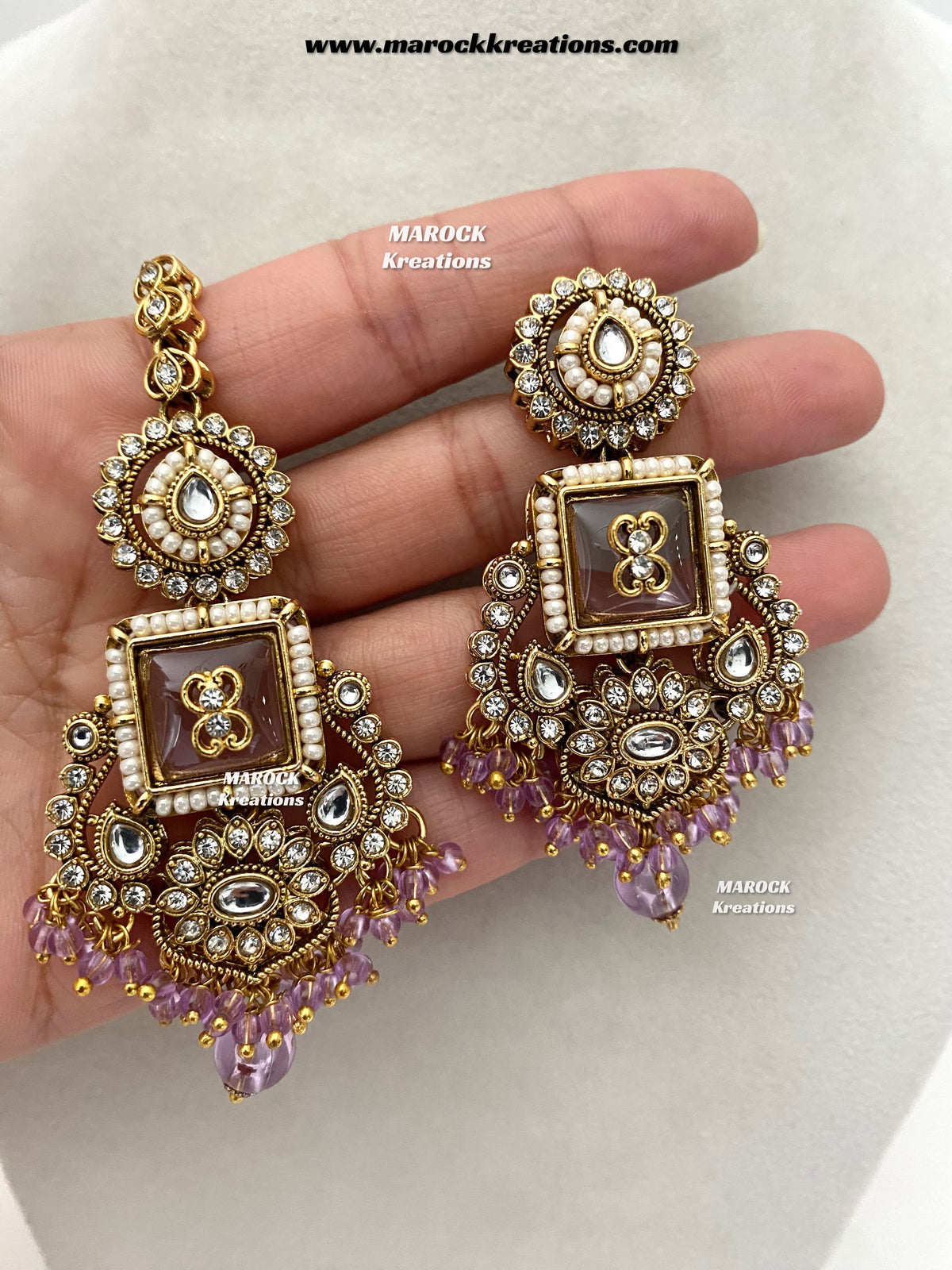 Nidhi Premium Quality Kundan Statement necklace set
