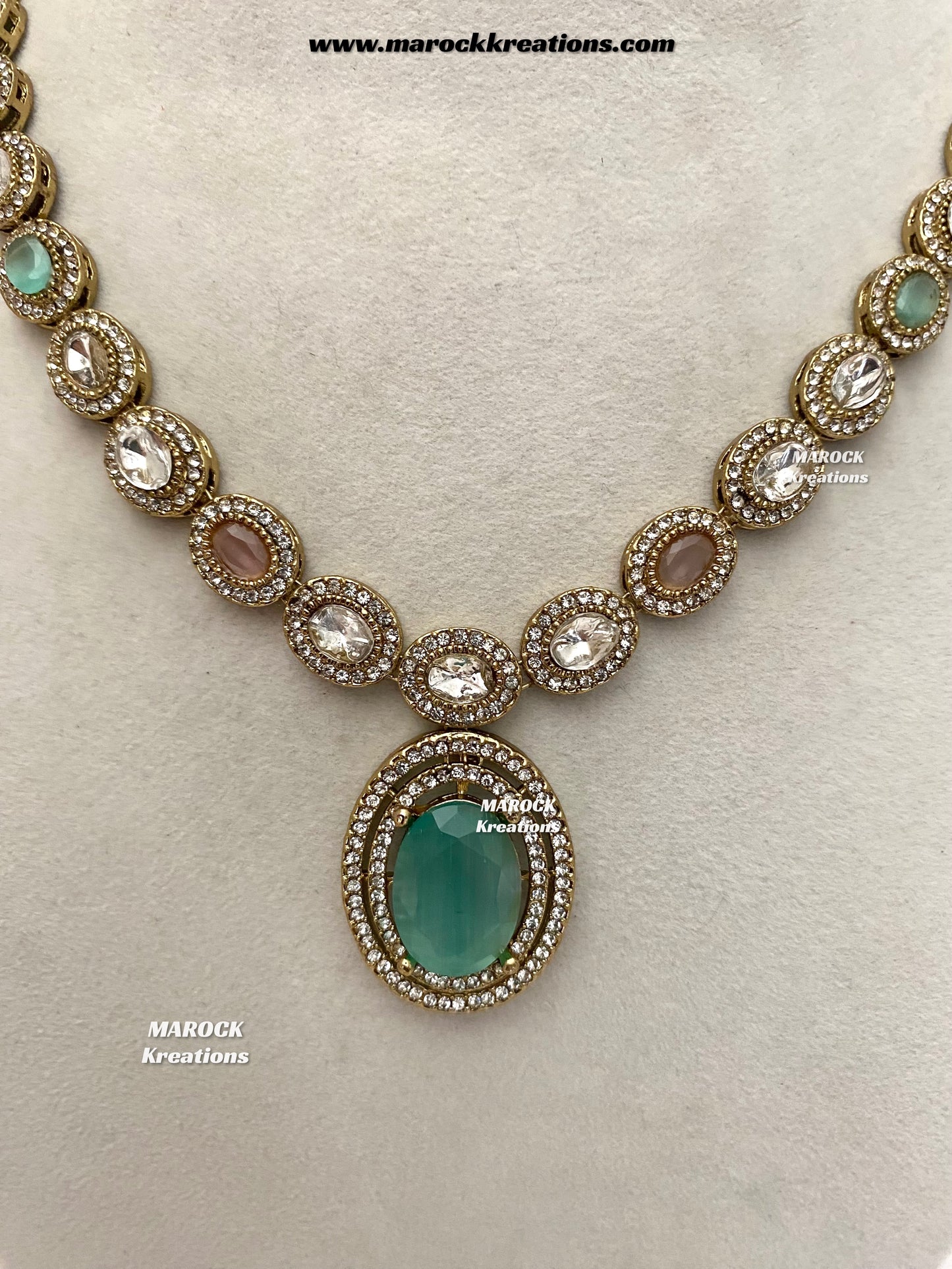 Raveen Premium Quality Kundan Necklace set