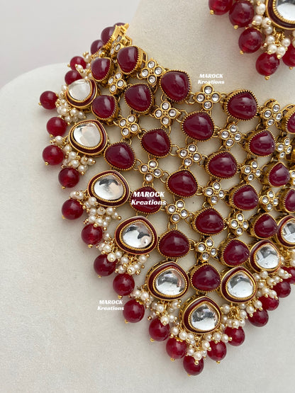 Connie Premium Quality Statement Kundan Necklace/Bridal set