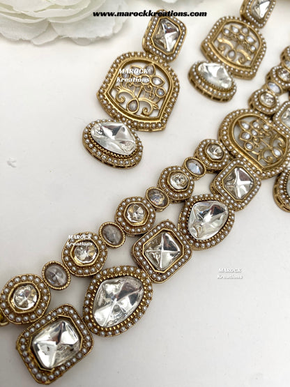 Anju Premium Quality Kundan statement choker set