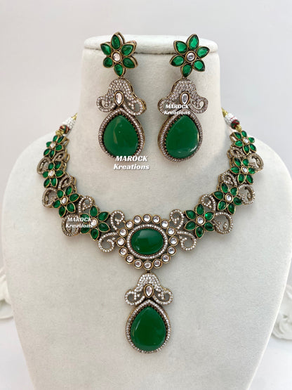 Freya Sabyasachi inspired Premium Quality Moissanite Kundan Necklace set