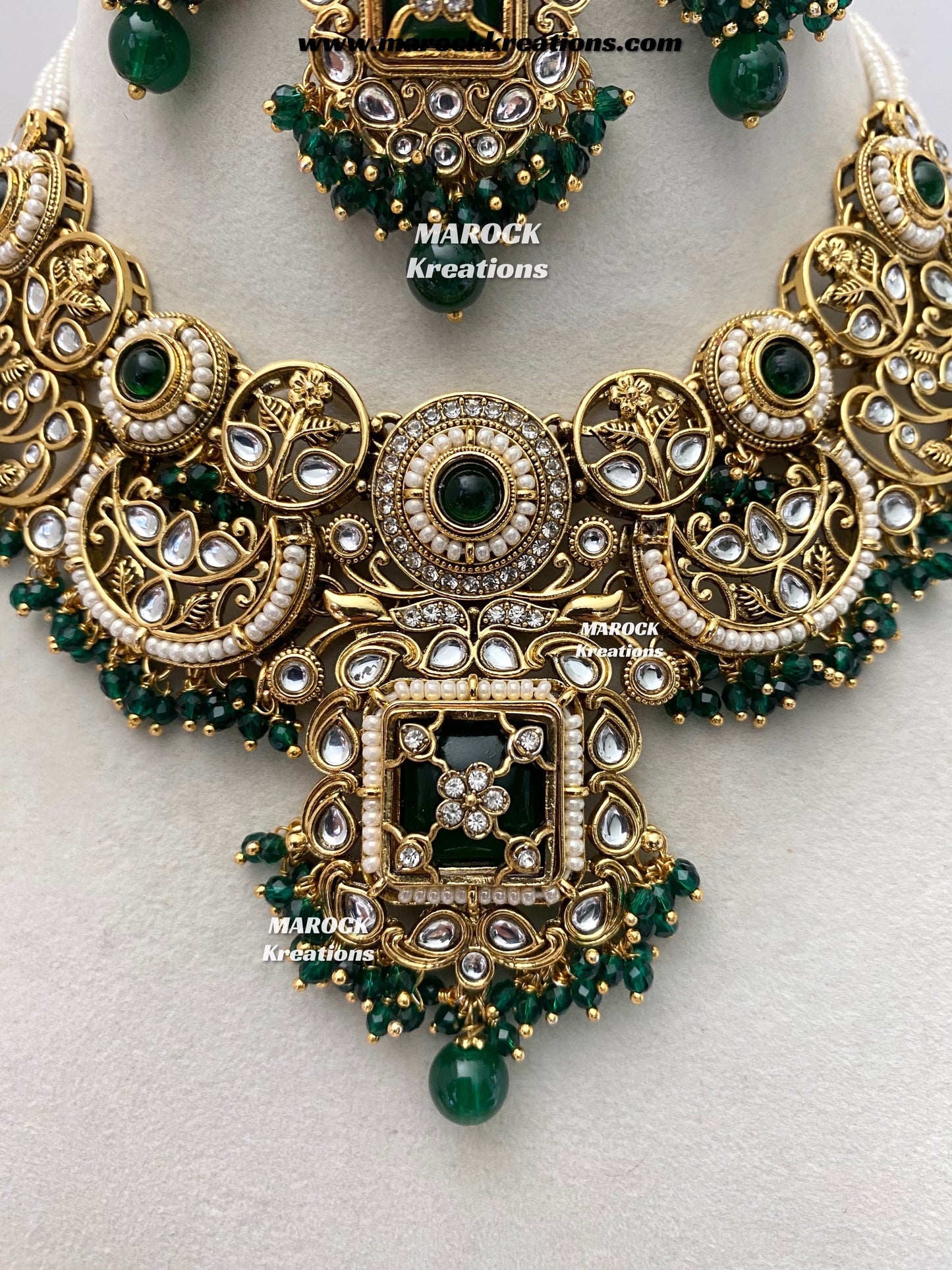 Carrie Premium Quality Kundan Statement Necklace set