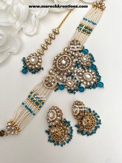 Shaneel Premium quality Kundan Choker set