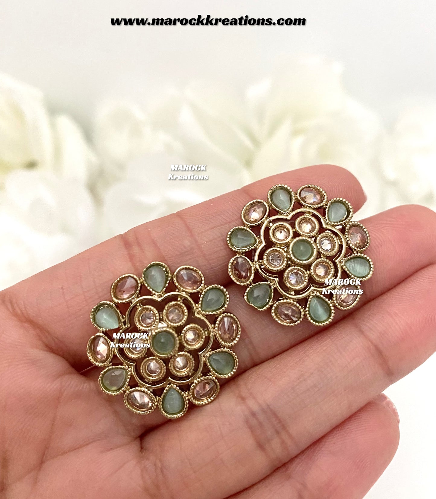 Anna Antique Polki Studs/Earrings