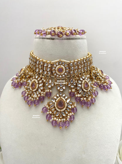 Bhavika Premium Quality Kundan choker/Necklace set