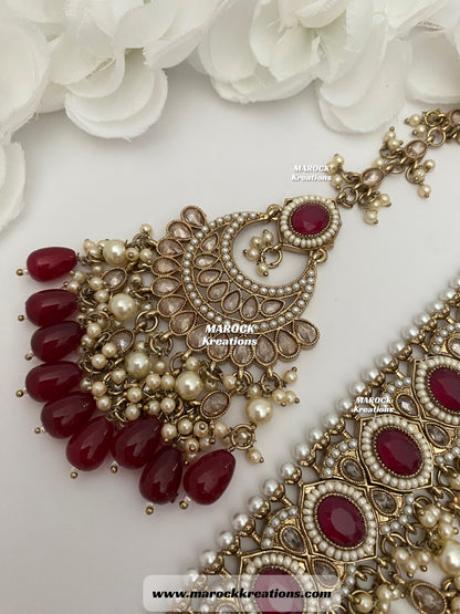 Sabyasachi inspired Antique Gold Polki statement choker sets