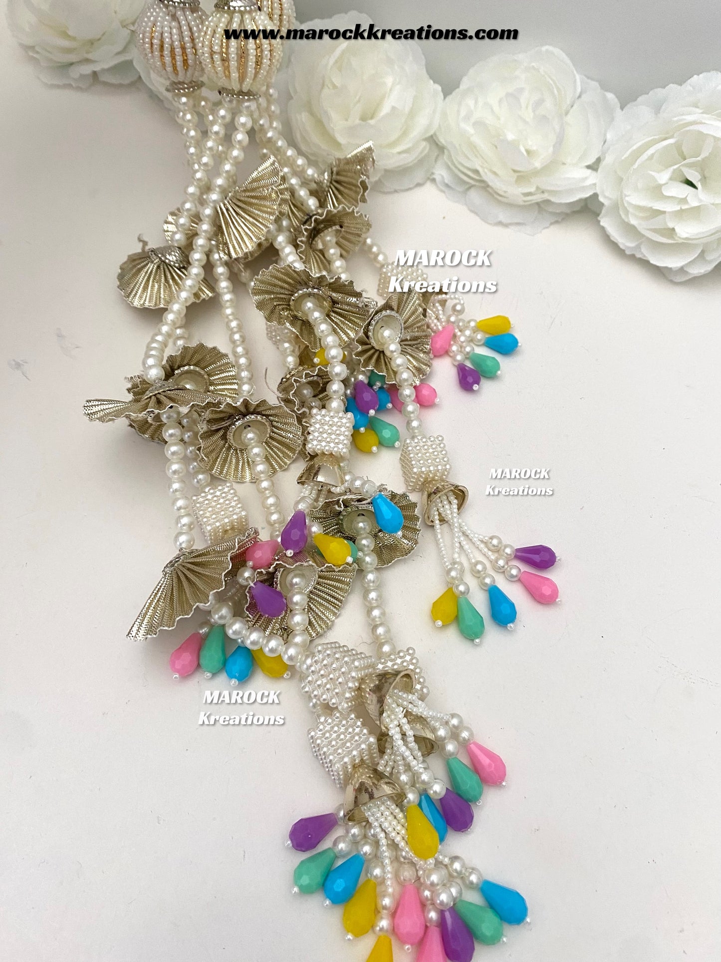 Gotta patti multi color Parandi with lace /Hair dori/Jago braid accessories