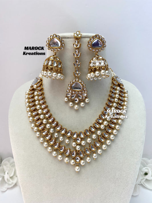 Premium Quality double layer Kundan Necklace sets/2 layer necklace sets