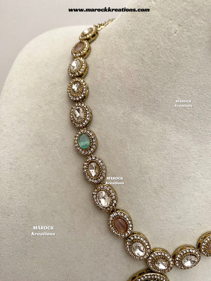 Raveen Premium Quality Kundan Necklace set