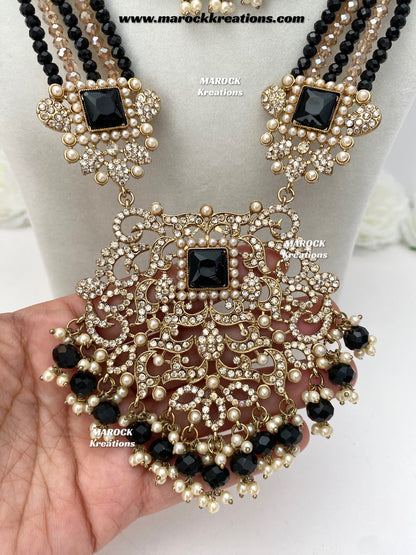 Sameena Premium Quality Pakistani Statement Rani haar set
