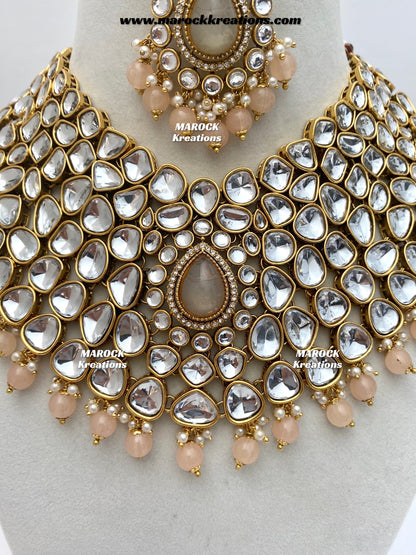 Ruhi Premium Quality Statement Kundan Necklace/Bridal set