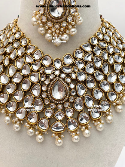 Ruhi Premium Quality Statement Kundan Necklace/Bridal set